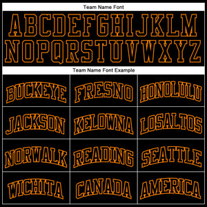 Custom Black Bay Orange Authentic Throwback Basketball Jersey