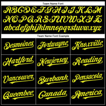 Load image into Gallery viewer, Custom Black Neon Yellow Authentic Baseball Jersey
