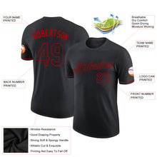 Load image into Gallery viewer, Custom Black Red Performance T-Shirt
