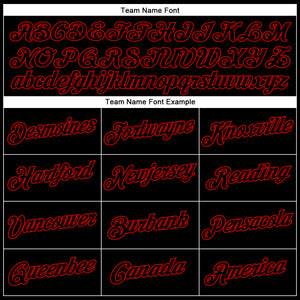 Custom Black Red Performance T-Shirt