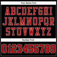 Load image into Gallery viewer, Custom Black Red Pinstripe White Authentic  Basketball Jersey
