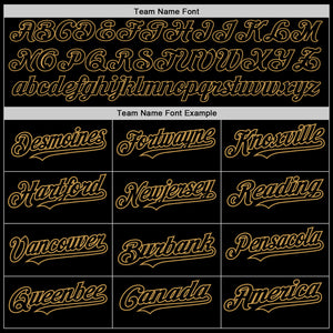 Custom Black Old Gold Authentic Baseball Jersey