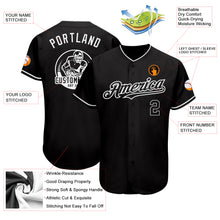 Load image into Gallery viewer, Custom Black White Authentic Baseball Jersey
