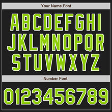 Load image into Gallery viewer, Custom Black Neon Green-White Authentic Baseball Jersey
