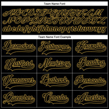Load image into Gallery viewer, Custom Black Old Gold-Red Hockey Lace Neck Jersey
