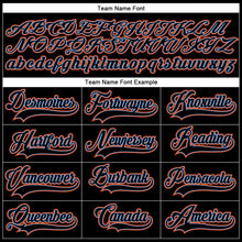 Load image into Gallery viewer, Custom Black Powder Blue-Orange Hockey Lace Neck Jersey
