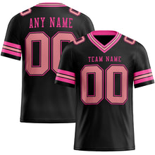 Load image into Gallery viewer, Custom Black Medium Pink-Pink Authentic Football Jersey
