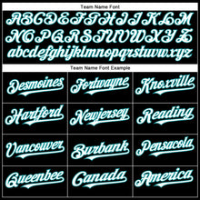 Load image into Gallery viewer, Custom Black White-Teal Authentic Baseball Jersey
