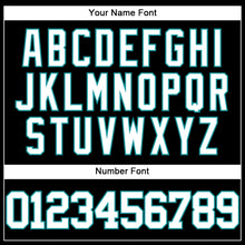 Load image into Gallery viewer, Custom Black White-Teal Authentic Baseball Jersey
