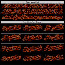 Load image into Gallery viewer, Custom Black Orange Pinstripe Orange Authentic Sleeveless Baseball Jersey
