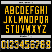 Load image into Gallery viewer, Custom Black Gold-White Authentic Throwback Baseball Jersey
