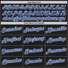 Load image into Gallery viewer, Custom Black Royal-White Authentic Throwback Basketball Jersey
