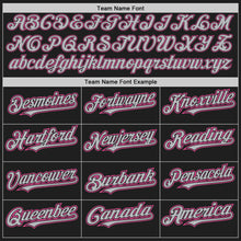 Load image into Gallery viewer, Custom Black Gray-Pink Authentic Baseball Jersey
