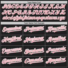 Load image into Gallery viewer, Custom Black Medium Pink-White Authentic Baseball Jersey
