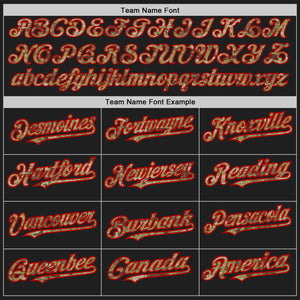 Custom Black Camo-Red Authentic Baseball Jersey