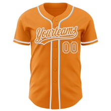 Load image into Gallery viewer, Custom Bay Orange White-Gray Authentic Baseball Jersey
