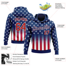 Load image into Gallery viewer, Custom Stitched Blue Red-White 3D American Flag Fashion Sports Pullover Sweatshirt Hoodie
