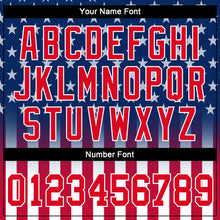 Load image into Gallery viewer, Custom Blue Red-White 3D American Flag Fashion Authentic Baseball Jersey
