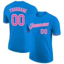 Load image into Gallery viewer, Custom Blue Pink-White Performance T-Shirt
