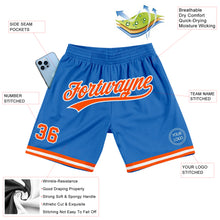 Load image into Gallery viewer, Custom Blue Orange-White Authentic Throwback Basketball Shorts
