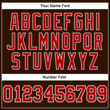 Load image into Gallery viewer, Custom Brown Red-White Authentic Sleeveless Baseball Jersey
