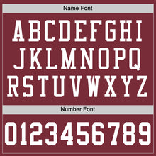 Load image into Gallery viewer, Custom Burgundy White Mesh Authentic Football Jersey

