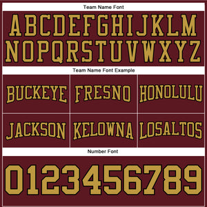 Custom Stitched Burgundy Old Gold-Black Football Pullover Sweatshirt Hoodie