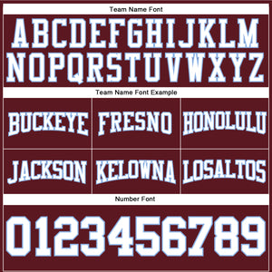 Custom Stitched Burgundy White-Light Blue Football Pullover Sweatshirt Hoodie