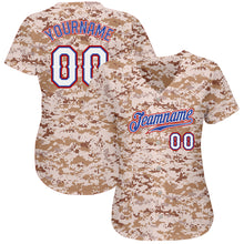 Load image into Gallery viewer, Custom Camo White-Royal Authentic Salute To Service Baseball Jersey
