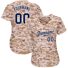 Load image into Gallery viewer, Custom Camo Navy-White Authentic Salute To Service Baseball Jersey
