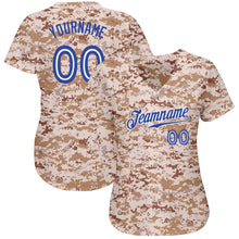 Load image into Gallery viewer, Custom Camo Royal-White Authentic Salute To Service Baseball Jersey
