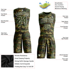 Load image into Gallery viewer, Custom Camo Olive-White Round Neck Sublimation Salute To Service Basketball Suit Jersey
