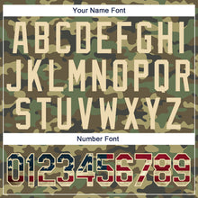 Load image into Gallery viewer, Custom Stitched Camo Vintage USA Flag-Cream Sports Pullover Sweatshirt Salute To Service Hoodie
