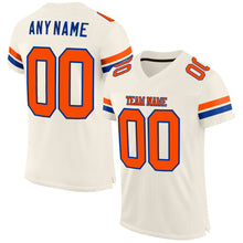 Load image into Gallery viewer, Custom Cream Orang-Royal Mesh Authentic Football Jersey
