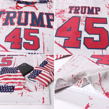 Load image into Gallery viewer, Custom Stitched Cream Crimson-Navy 3D American Flag Fashion Sports Pullover Sweatshirt Hoodie
