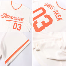 Load image into Gallery viewer, Custom Cream Orange Authentic Baseball Jersey
