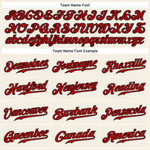 Load image into Gallery viewer, Custom Cream Red-Black Authentic Sleeveless Baseball Jersey
