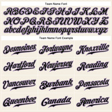 Load image into Gallery viewer, Custom Cream Black-Purple Authentic Sleeveless Baseball Jersey
