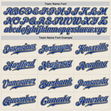 Load image into Gallery viewer, Custom Cream Black-Royal Authentic Baseball Jersey
