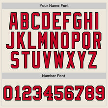 Load image into Gallery viewer, Custom Cream Red-Black Authentic Throwback Basketball Jersey
