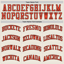 Load image into Gallery viewer, Custom Cream Orange-Black Authentic Throwback Basketball Jersey
