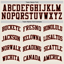 Load image into Gallery viewer, Custom Cream Black-Orange Authentic Throwback Basketball Jersey
