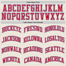 Load image into Gallery viewer, Custom Cream Red-Royal Authentic Throwback Basketball Jersey
