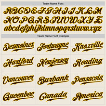Load image into Gallery viewer, Custom Cream Brown-Gold Authentic Baseball Jersey
