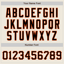 Load image into Gallery viewer, Custom Cream Black-Orange Authentic Baseball Jersey
