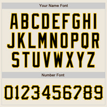 Load image into Gallery viewer, Custom Cream Black-Gold Authentic Baseball Jersey
