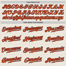 Load image into Gallery viewer, Custom Cream Orange-Navy Authentic Baseball Jersey
