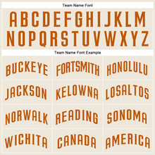 Load image into Gallery viewer, Custom Cream Texas Orange Authentic Baseball Jersey
