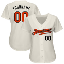 Load image into Gallery viewer, Custom Cream Orange-Black Authentic Baseball Jersey
