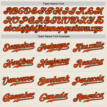 Load image into Gallery viewer, Custom Cream Orange-Black Authentic Baseball Jersey

